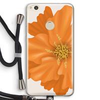 CaseCompany Orange Ellila flower: Huawei Ascend P8 Lite (2017) Transparant Hoesje met koord