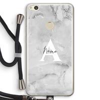 CaseCompany Ivory Marble: Huawei Ascend P8 Lite (2017) Transparant Hoesje met koord