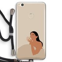 CaseCompany Fresh coffee: Huawei Ascend P8 Lite (2017) Transparant Hoesje met koord