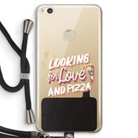 CaseCompany Pizza is the answer: Huawei Ascend P8 Lite (2017) Transparant Hoesje met koord