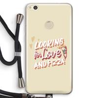 CaseCompany Pizza is the answer: Huawei Ascend P8 Lite (2017) Transparant Hoesje met koord