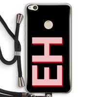 CaseCompany Monogram: Huawei Ascend P8 Lite (2017) Transparant Hoesje met koord