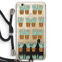 CaseCompany Sansevieria: Huawei Ascend P8 Lite (2017) Transparant Hoesje met koord