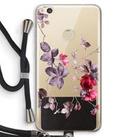 CaseCompany Mooie bloemen: Huawei Ascend P8 Lite (2017) Transparant Hoesje met koord