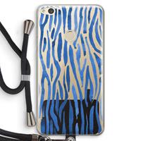 CaseCompany Blauwe nerven: Huawei Ascend P8 Lite (2017) Transparant Hoesje met koord