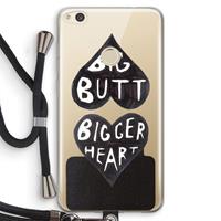 CaseCompany Big butt bigger heart: Huawei Ascend P8 Lite (2017) Transparant Hoesje met koord