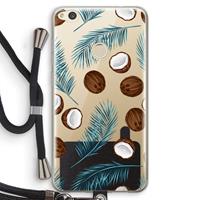 CaseCompany Kokosnoot roze: Huawei Ascend P8 Lite (2017) Transparant Hoesje met koord