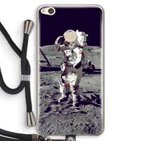 CaseCompany Spaceman: Huawei Ascend P8 Lite (2017) Transparant Hoesje met koord
