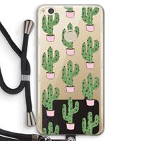 CaseCompany Cactus Lover: Huawei Ascend P8 Lite (2017) Transparant Hoesje met koord