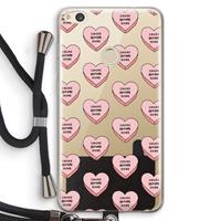 CaseCompany Chicks before dicks: Huawei Ascend P8 Lite (2017) Transparant Hoesje met koord