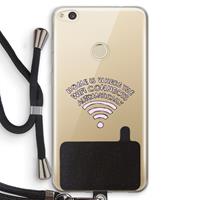 CaseCompany Home Is Where The Wifi Is: Huawei Ascend P8 Lite (2017) Transparant Hoesje met koord