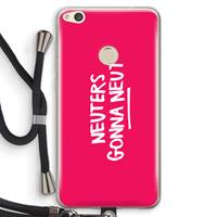 CaseCompany Neuters (roze): Huawei Ascend P8 Lite (2017) Transparant Hoesje met koord