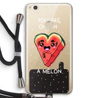 CaseCompany One In A Melon: Huawei Ascend P8 Lite (2017) Transparant Hoesje met koord