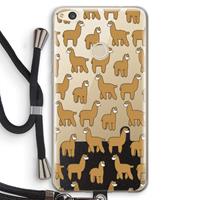 CaseCompany Alpacas: Huawei Ascend P8 Lite (2017) Transparant Hoesje met koord