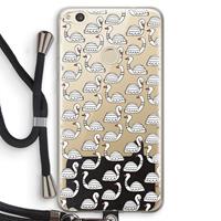 CaseCompany Zwanen: Huawei Ascend P8 Lite (2017) Transparant Hoesje met koord