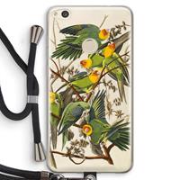 CaseCompany Carolinaparkiet: Huawei Ascend P8 Lite (2017) Transparant Hoesje met koord
