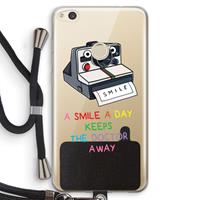 CaseCompany Smile: Huawei Ascend P8 Lite (2017) Transparant Hoesje met koord