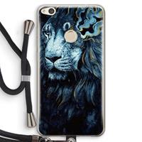 CaseCompany Darkness Lion: Huawei Ascend P8 Lite (2017) Transparant Hoesje met koord
