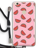 CaseCompany Watermeloen: Huawei Ascend P8 Lite (2017) Transparant Hoesje met koord