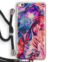 CaseCompany Pink Orchard: Huawei Ascend P8 Lite (2017) Transparant Hoesje met koord