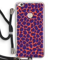 CaseCompany Purple Giraffe: Huawei Ascend P8 Lite (2017) Transparant Hoesje met koord