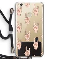 CaseCompany Rock: Huawei Ascend P8 Lite (2017) Transparant Hoesje met koord