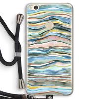 CaseCompany Watercolor Agate: Huawei Ascend P8 Lite (2017) Transparant Hoesje met koord