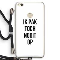 CaseCompany Ik pak nooit op: Huawei Ascend P8 Lite (2017) Transparant Hoesje met koord