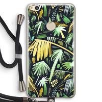 CaseCompany Tropical Palms Dark: Huawei Ascend P8 Lite (2017) Transparant Hoesje met koord