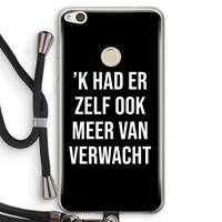 CaseCompany Meer verwacht - Zwart: Huawei Ascend P8 Lite (2017) Transparant Hoesje met koord