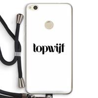 CaseCompany Topwijf Wit: Huawei Ascend P8 Lite (2017) Transparant Hoesje met koord