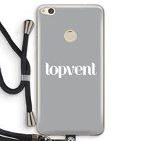 CaseCompany Topvent Grijs Wit: Huawei Ascend P8 Lite (2017) Transparant Hoesje met koord