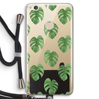 CaseCompany Monstera leaves: Huawei Ascend P8 Lite (2017) Transparant Hoesje met koord