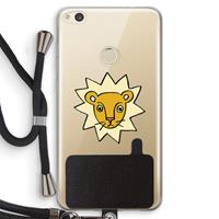 CaseCompany Kleine leeuw: Huawei Ascend P8 Lite (2017) Transparant Hoesje met koord