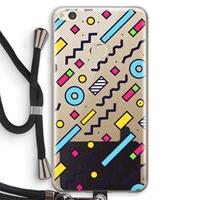 CaseCompany 8-bit N°8: Huawei Ascend P8 Lite (2017) Transparant Hoesje met koord