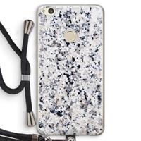 CaseCompany Gespikkelde marmer: Huawei Ascend P8 Lite (2017) Transparant Hoesje met koord