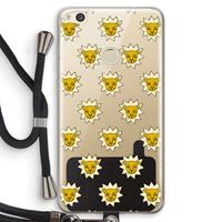 CaseCompany Leeuwenkoppen: Huawei Ascend P8 Lite (2017) Transparant Hoesje met koord