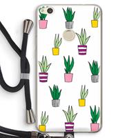 CaseCompany Sanseveria: Huawei Ascend P8 Lite (2017) Transparant Hoesje met koord