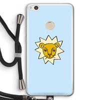 CaseCompany Kleine leeuw: Huawei Ascend P8 Lite (2017) Transparant Hoesje met koord