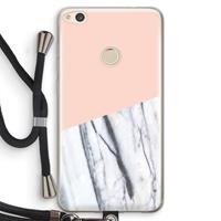 CaseCompany A touch of peach: Huawei Ascend P8 Lite (2017) Transparant Hoesje met koord