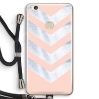 CaseCompany Marmeren pijlen: Huawei Ascend P8 Lite (2017) Transparant Hoesje met koord