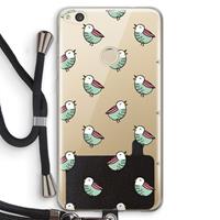 CaseCompany Vogeltjes: Huawei Ascend P8 Lite (2017) Transparant Hoesje met koord