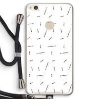 CaseCompany Hipster stripes: Huawei Ascend P8 Lite (2017) Transparant Hoesje met koord
