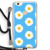 CaseCompany Margrietjes: Huawei Ascend P8 Lite (2017) Transparant Hoesje met koord
