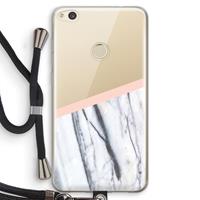 CaseCompany A touch of peach: Huawei Ascend P8 Lite (2017) Transparant Hoesje met koord
