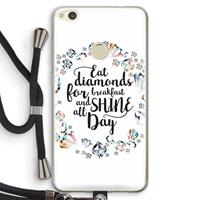 CaseCompany Diamonds: Huawei Ascend P8 Lite (2017) Transparant Hoesje met koord
