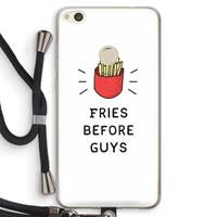 CaseCompany Fries before guys: Huawei Ascend P8 Lite (2017) Transparant Hoesje met koord