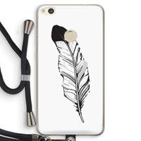 CaseCompany Pluim: Huawei Ascend P8 Lite (2017) Transparant Hoesje met koord
