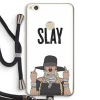 CaseCompany Slay All Day: Huawei Ascend P8 Lite (2017) Transparant Hoesje met koord