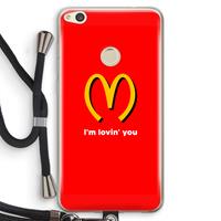 CaseCompany I'm lovin' you: Huawei Ascend P8 Lite (2017) Transparant Hoesje met koord